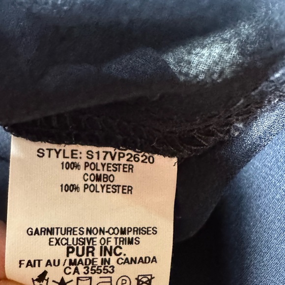 Iris Setlakwe Womens Elbow Sleeve Round neck Layered Chiffon navy blouse size 0 - Picture 11 of 13